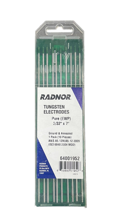 RADNOR BARU 64001952 ELEKTROD TUNGSTEN 3/32" X 7" 10 PACK GROUND DAN ANNEAL
