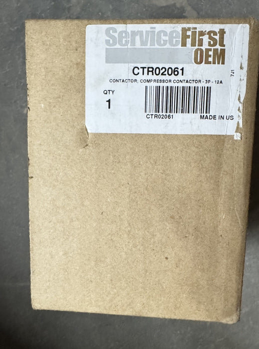 CTR-02061 / CTR02061 (NUEVO EN CAJA SELLADA) PRIMER SERVICIO DEL CONTACTOR DEL COMPRESOR HVAC