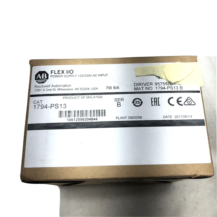 NUEVA FUENTE DE ALIMENTACIÓN ALLEN BRADLEY 1794PS13 FLEX I/O 120/230 VCA SELLADA 1794-PS13 FS