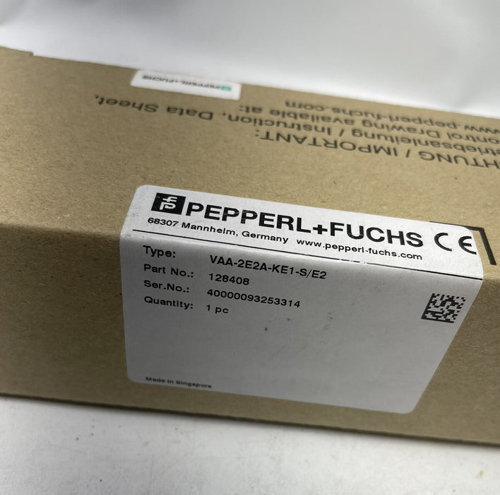NUEVO MÓDULO DE INTERFAZ DE SEGURIDAD PEPPERLFUCHS VAA-2E2A-KE1-S/E2 128408 SELLADO PEFUNC