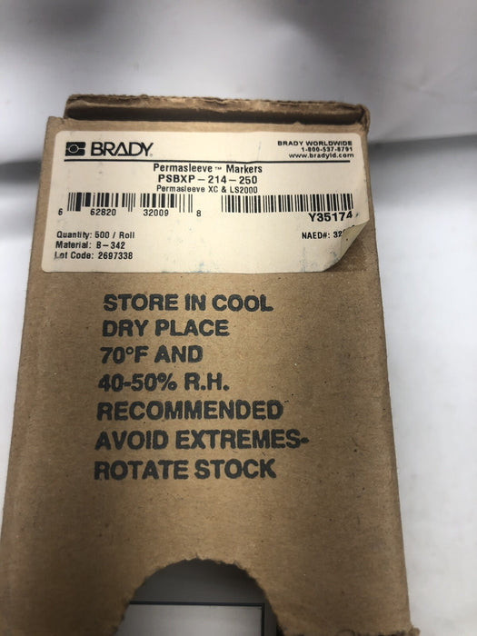 PSBXP-214-250 BRADY PERMASLEEVE BAHARU PS WIRE MARKER