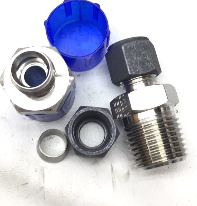 NEW PARKER 6-8 FBZ-SS 3/8" CPI to 1/2" MALE CONNECTOR 1 fitting