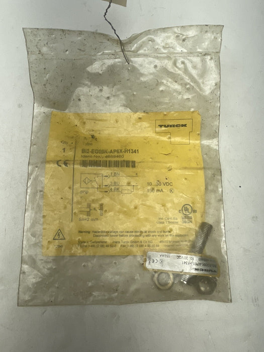 TURCK TERSELES BARU BI2-EG08K-AP6X-H1341 PROX INDUKTIF 669460 10-30 VDC Sn=2mm PNP