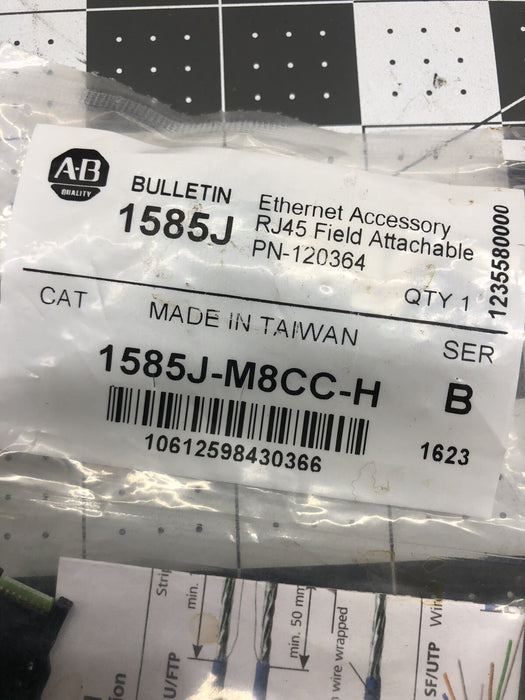1585J-M8CC-H NUEVO SELLADO ALLEN BRADLEY PN-120364 RJ-45 CONECTABLE EN CAMPO ETHERNET