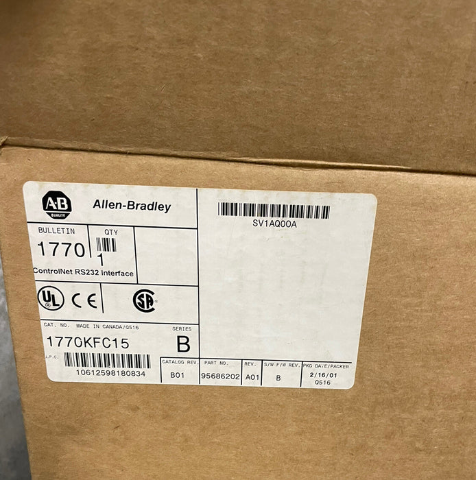 1770-KFC15 BAHARU ALLEN BRADLEY 1770KFC15 CONTROLNET RS232 ANTARA MUKA KOMUNIKASI