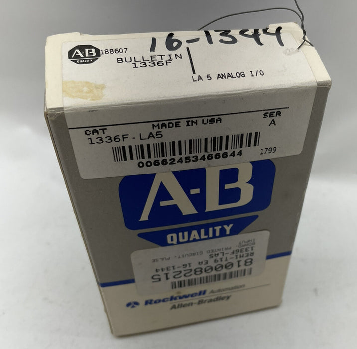 1336F-LA5 NUEVO VFD ALLEN BRADLEY 1336 PLUS II CON ENTRADA/SALIDA DE PULSOS AISLADOS