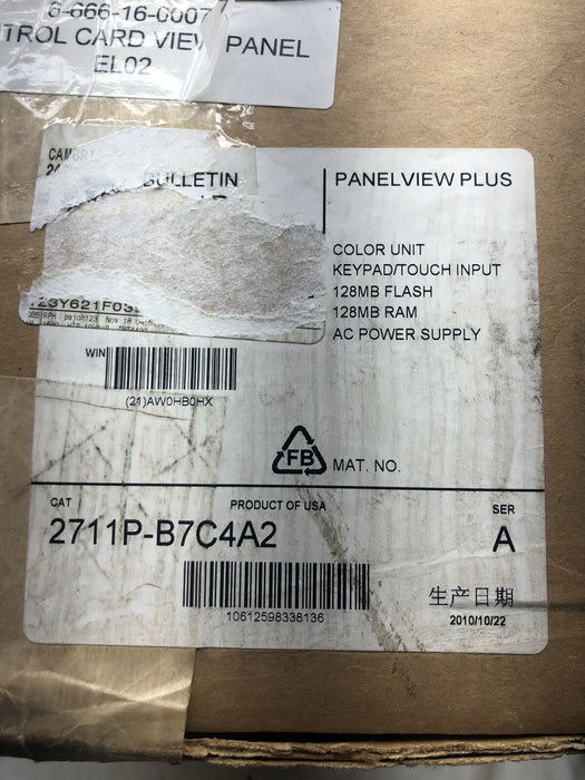 2711P-B7C4A2 PANELVIEW ALLEN BRADLEY BAHARU PLUS 700 7" ENET KUASA AC SENTUH 2711P