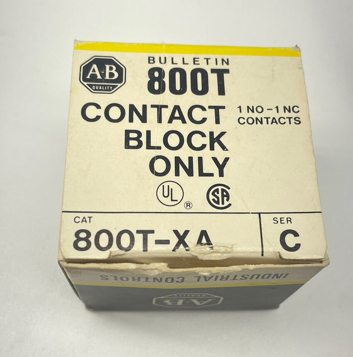 QTY 1 BARU ALLEN BRADLEY 800T-XA /C BLOK HUBUNGI 1 NC 1 NO