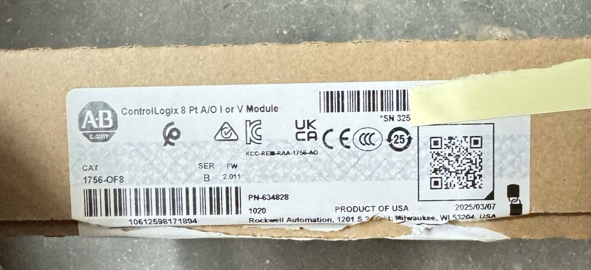 1756-OF8 NEW SEALED ALLEN BRADLEY Controllogix 8PT ANALOG OUT 1756-0F8 634828