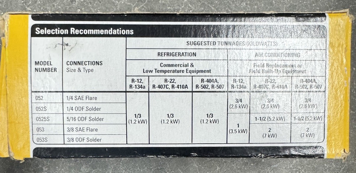 Parker 3/8" Inch ODF Solder LLD-053S Liquid Line Filter-Drier  HVAC 033199-0539
