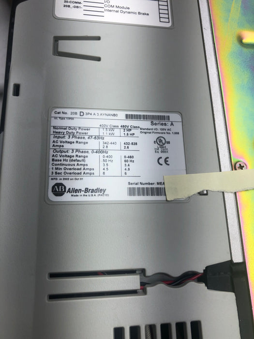 PF700 BAHARU ALLEN BRADLEY POWERFLEX VFD 20BD3P4A3AYNANB0 480 VAC 3 PH