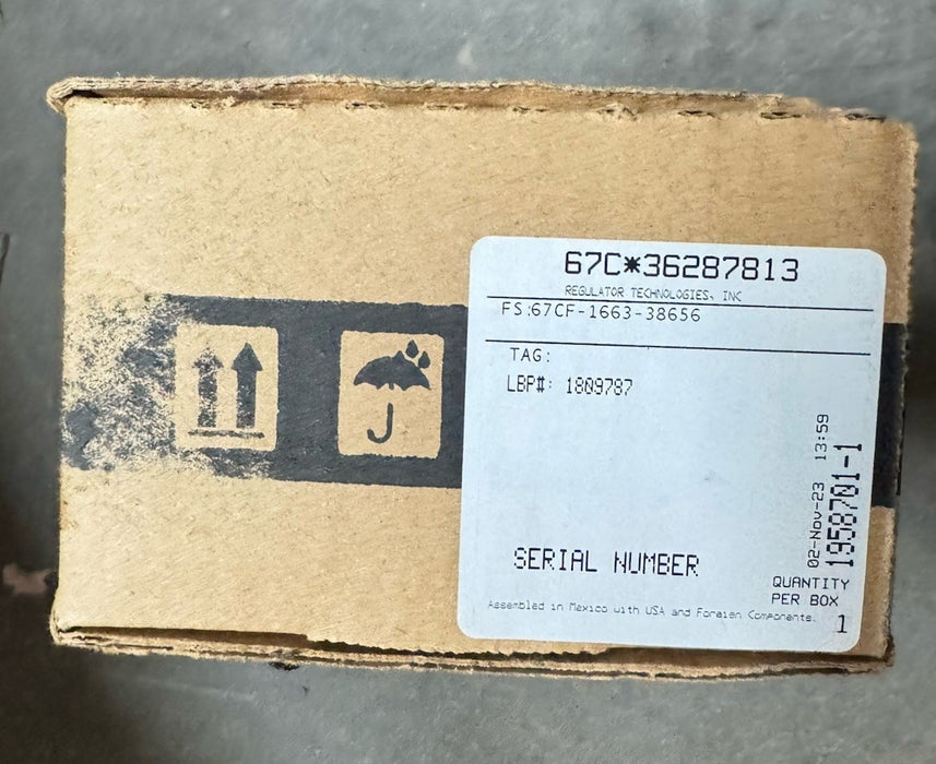 Nuevo regulador Fisher 67CFR fs 67cf-1663-38656, envío rápido, punta de 0-60 psi