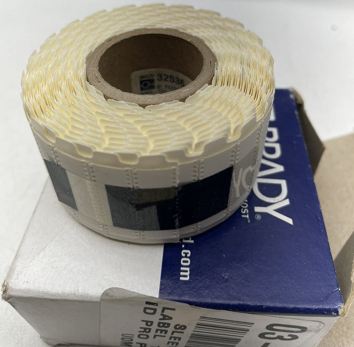 NUEVO MARCADOR DE CABLE DE FUNDA BRADY 32536 wms-111-321 ROLLO DE 500 CNT código de tamaño 111 Etiqueta