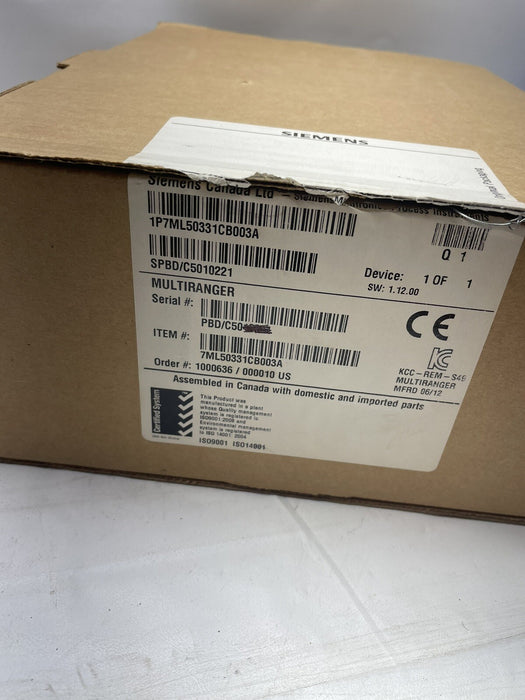 NUEVO 2012 1P7ML50331CB003A MULTIRANGER 100 SIEMENS MILLTRONICS RELÉ DE UN SOLO PT 1