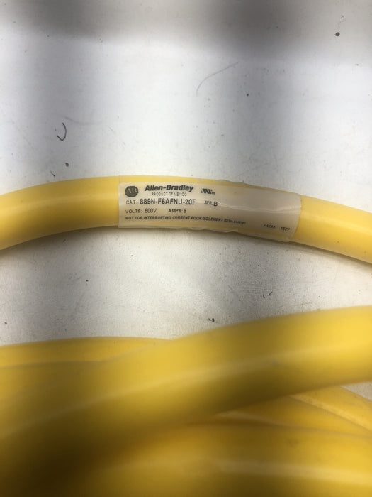 NUEVO CABLE ALLEN-BRADLEY 889N-F6AFNU-20F QD DE 6 PINES MINI RECTO DE 20 PIES QD
