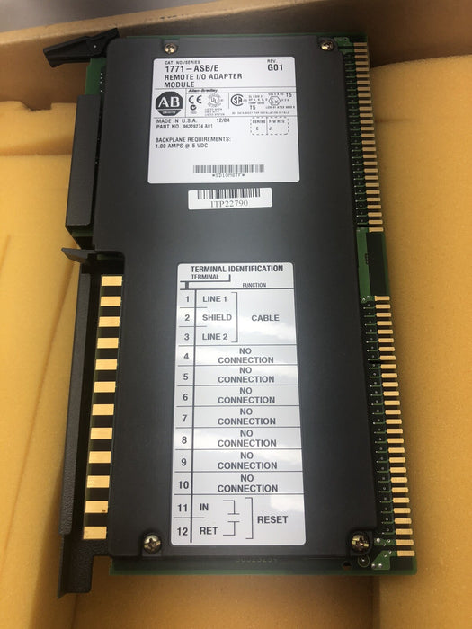 REMAN 1771-ASB ALLEN-BRADLEY REMOTE I/O ADAPTER MODULE RIO 1771ASB 1771-ASB/E