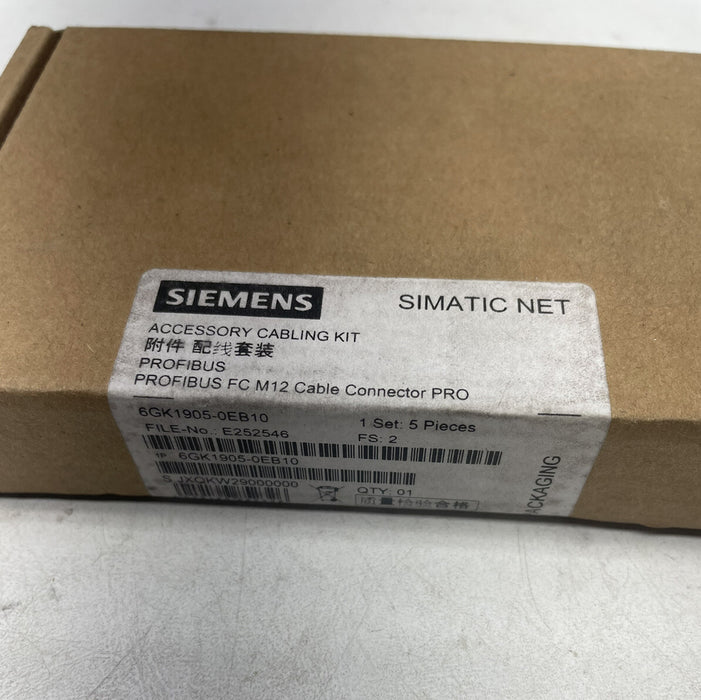 1 JUEGO DE 5 NUEVOS CONECTORES PARA KIT DE CABLEADO PROFIBUS SIEMENS SIMANTEC NET 6gk1905-0eb10