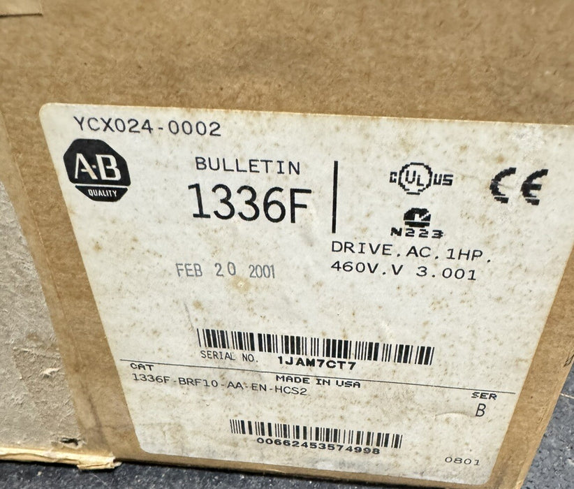 1336 PLUS II VFD 1336F-BRF10-AA-EN-HCS2 BAHARU ALLEN BRADLEY