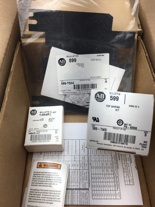 NUEVO ARRANCADOR/CONTACTOR DE MOTOR DOL MODULAR LÍNEA 500 500-DOD930 NEMA TAMAÑO 3 NIB