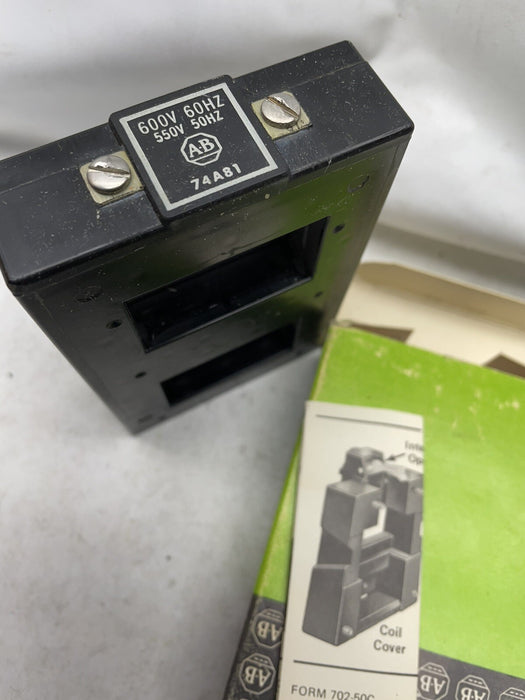ALLEN-BRADLEY BAHARU 74A81 SAIZ 4 600 VAC 60 HZ STARTER COIL 550 VAC 50HZ SIRI K