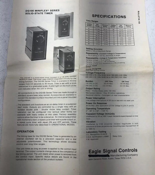 Isyarat EAGLE BARU DG104A3 120V AC/DC 3-30 SAK MODUL PEMASA DANAHER DG100 MINIFLEX