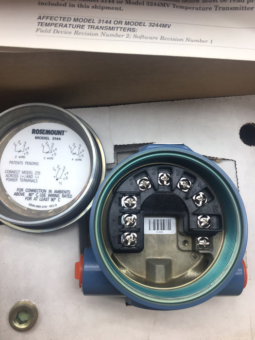 NUEVO TRANSMISOR DE TEMPERATURA ROSEMOUNT EMERSON 3144 D1NA NIB