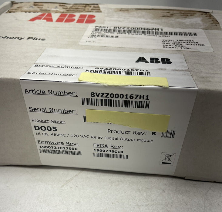 BAHARU ABB 8VZZ000167H1 16 CH 48 VDC /120VAC relay DIGITAL OUTPUT KAD DO05