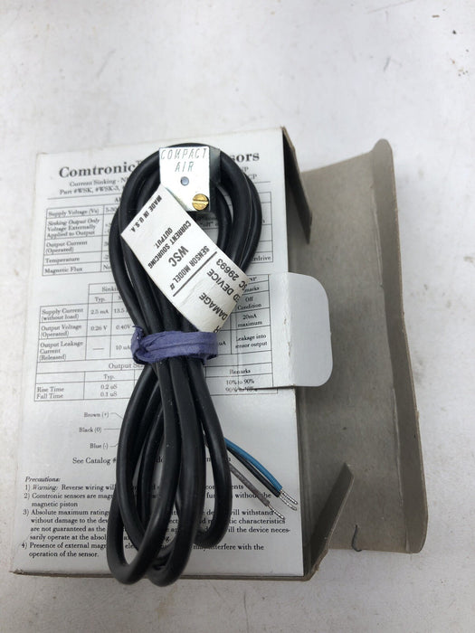 NUEVOS SENSORES DE LÍMITE WSC COMTRONIC DE FUENTE DE CORRIENTE COMPACTA CON SALIDA 5-30 VCC PNP