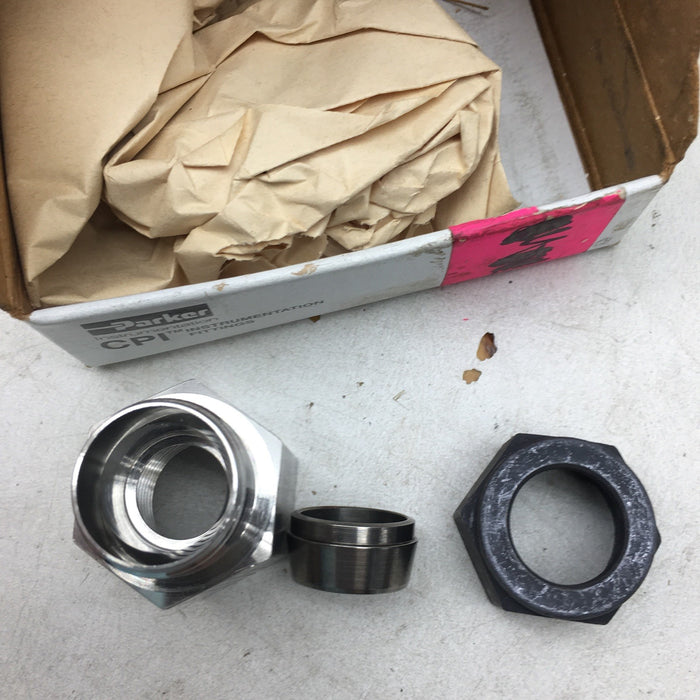 NUEVA CAJA DE 1 ADAPTADOR DE TUBO HEMBRA PARKER 10-8 GBZ-SS CPI DE 5/8" X 1/2" NPT