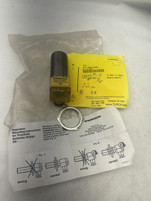 NUEVO SENSOR INDUCTIVO DE PROXIMIDAD TURCK BI10-G30SK-AZ3X2 4346400