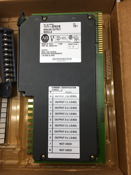 Nuevo módulo de salida analógica Allen Bradley 1771-OFE2 de 4 canales (NIB) de 4-20 mA