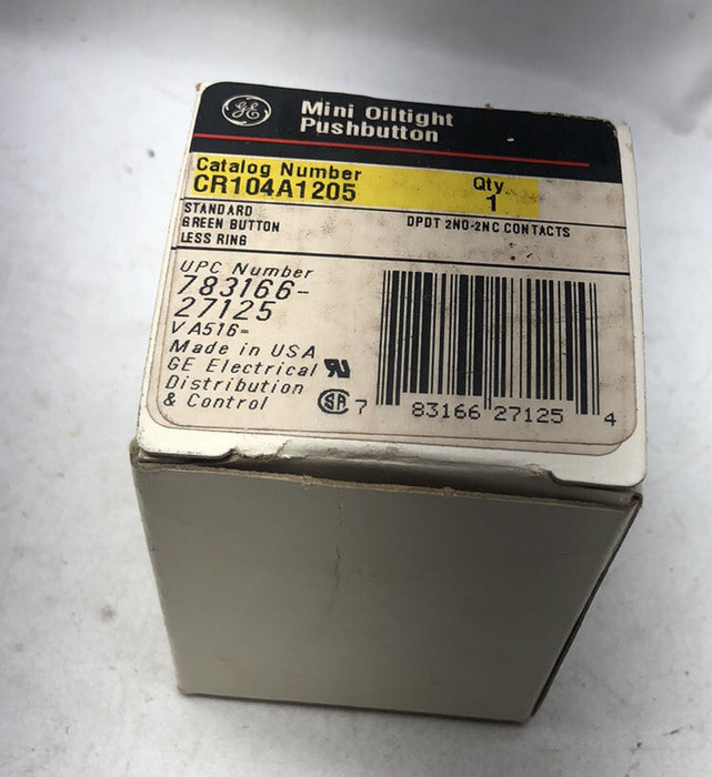 BARU GE CR104A1205 MINIATUR PUSHBUTTON KALI MINYAK CR104A HIJAU STANDARD 2 NO 2 NC