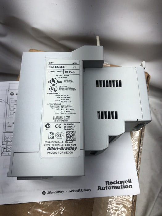ALLEN BRADLEY NUEVO 193-EC5EE SER C E3 PLUS RELÉ DE SOBRECARGA DISPOSITIVO DE ESTADO SÓLIDO