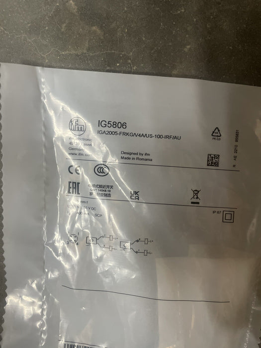 NUEVO SELLADO IFM IG5806 / IGA2005-FRKG/V4A/US-100-IRF/AU INDUCTIVO 8 mm 10-55 V CC