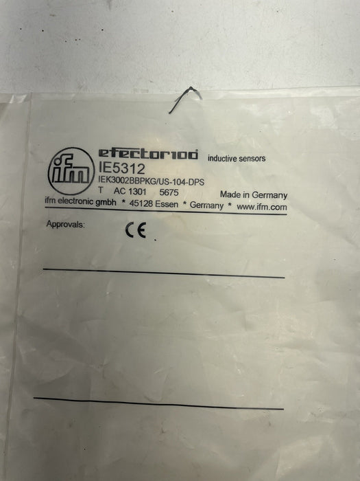 NUEVO SENSOR INDUCTIVO SELLADO IFM IE5312 IEK3002BBPKG/US-104-DPS SIN VCC DETECCIÓN DE 2 mm