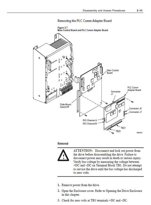 1336 REMAN ALLEN-BRADLEY 1336T-GT1-SP51A ADAPTADOR PLC TODOS LOS TAMAÑOS DE CHASIS FORCE VFD