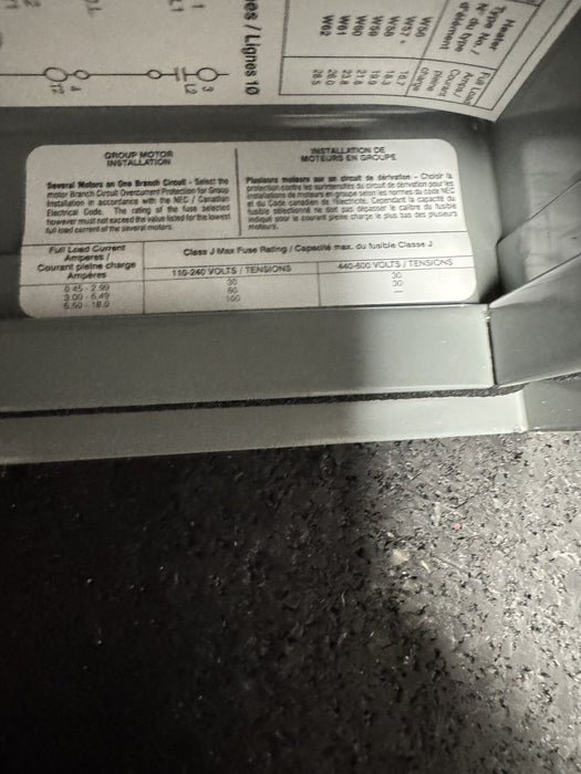 NEW  609-BJX SEALED ALLEN-BRADLEY 1 PHASE AC MANUAL STARTER NEMA TYPE 12