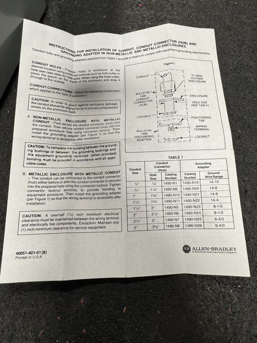 NEW  609-BJX SEALED ALLEN-BRADLEY 1 PHASE AC MANUAL STARTER NEMA TYPE 12