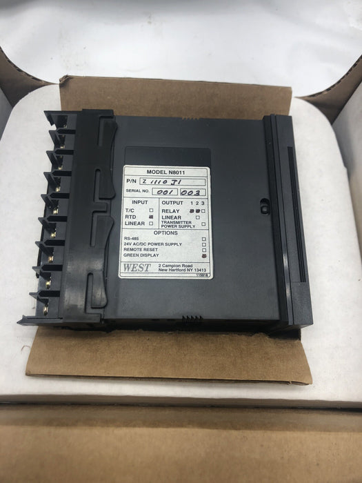 NUEVO CONTROLADOR WEST 8010 N8011Z1110J1 RTD ENTRADA RELÉ SALIDA NIB N8011