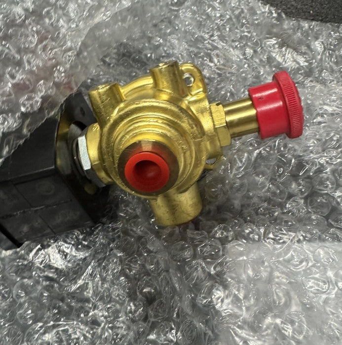 EF8342G001MS NUEVA VÁLVULA ASCO REDHAT DE 120 V, 1/4", 4 VÍAS, 2 SOLENOIDES CON OPERADOR MANUAL