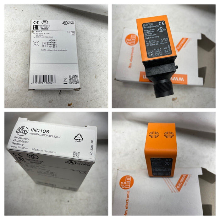 EFECTOR IFM BARU IN0108 IND2004DABOA-200-K PENGAKTUTOR INDUKTIF DUA IN0108 Prox