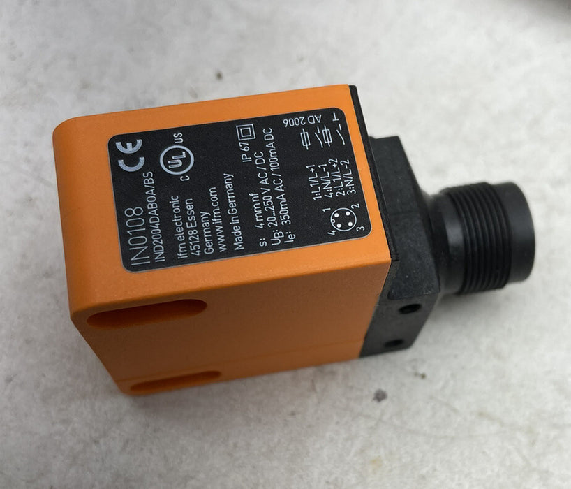 EFECTOR IFM BARU IN0108 IND2004DABOA-200-K PENGAKTUTOR INDUKTIF DUA IN0108 Prox