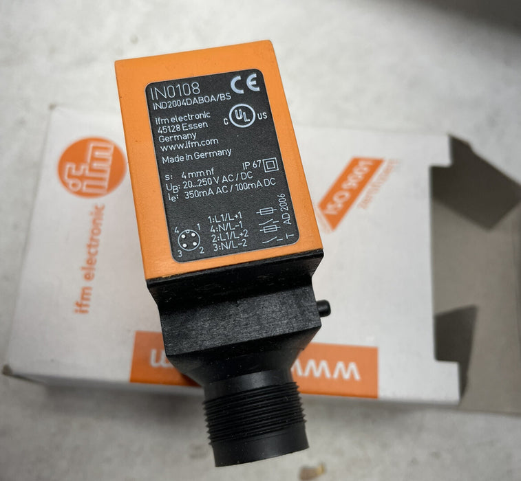 EFECTOR IFM BARU IN0108 IND2004DABOA-200-K PENGAKTUTOR INDUKTIF DUA IN0108 Prox