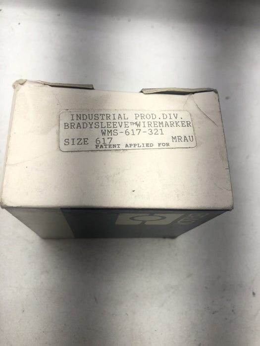 NUEVO MARCADOR DE CABLES BRADYSLEEVE 32544 / WMS-617-321 ROLLO DE 250 CNT 1.5" X 1.00"