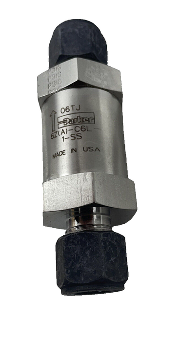 Injap Semak Parker CPI C-Series 316 SS 3/8" ferrule tunggal 6Z(A)-C6L-1-S