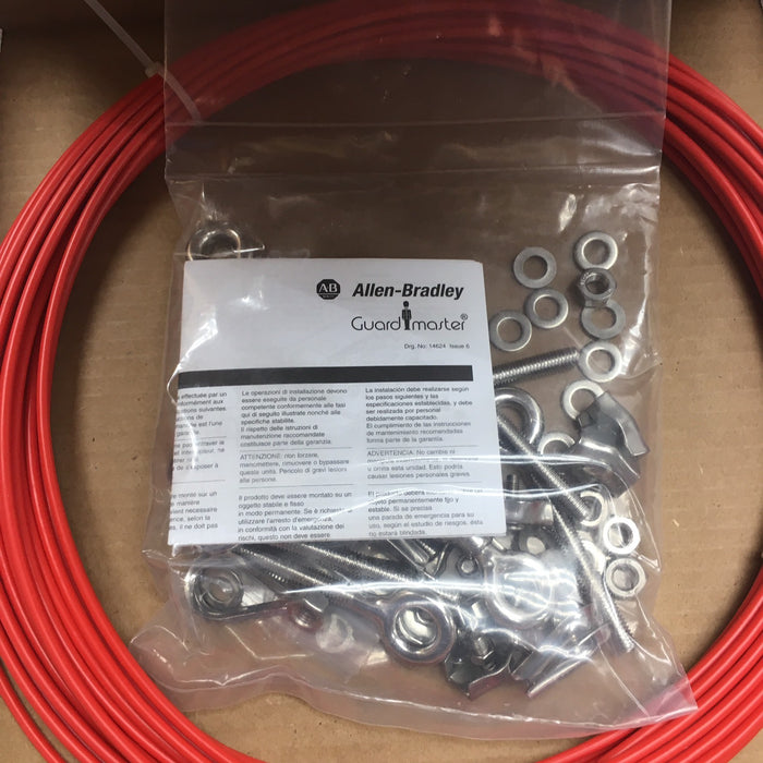 Cable Allen Bradley 440E-A13223 de 20 m y tensor de acero inoxidable para línea de vida
