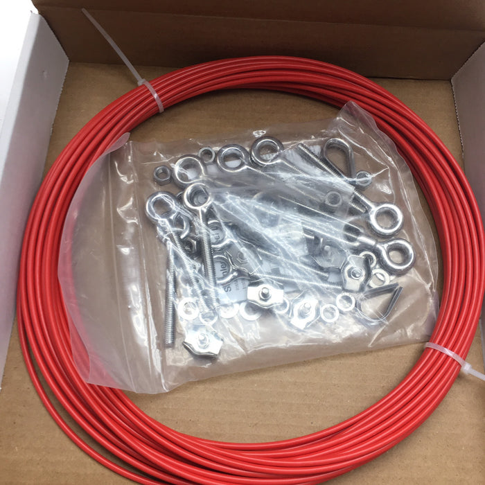 Cable Allen Bradley 440E-A13223 de 20 m y tensor de acero inoxidable para línea de vida