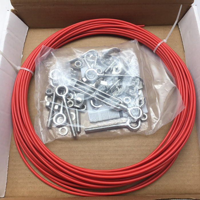 Cable Allen Bradley 440E-A13223 de 20 m y tensor de acero inoxidable para línea de vida