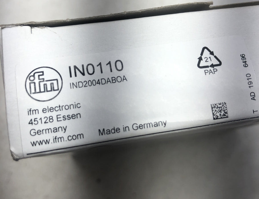 IFM EFECTOR BARU IN0110 / IND2004DABOA DUAL INDUCTIVE SENSOR UNTUK PENGAKTUTOR INJAP