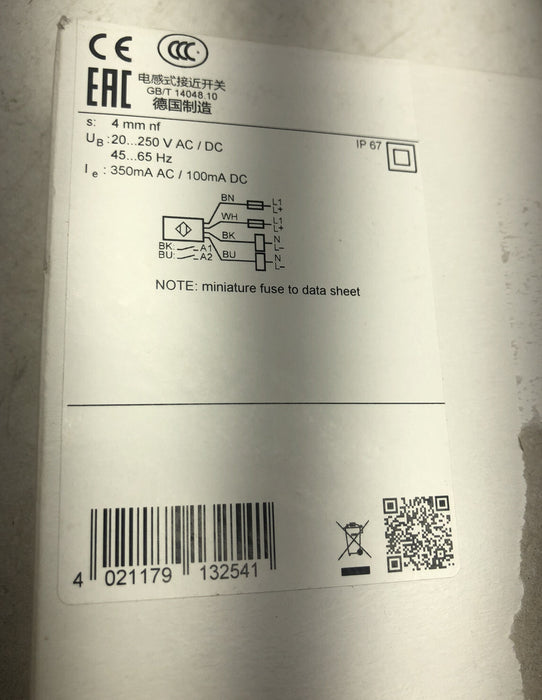IFM EFECTOR BARU IN0110 / IND2004DABOA DUAL INDUCTIVE SENSOR UNTUK PENGAKTUTOR INJAP